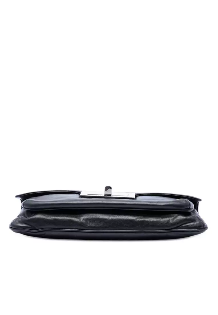 Pre-Loved Chanel Lambskin Giant Mademoiselle Turnlock Flap