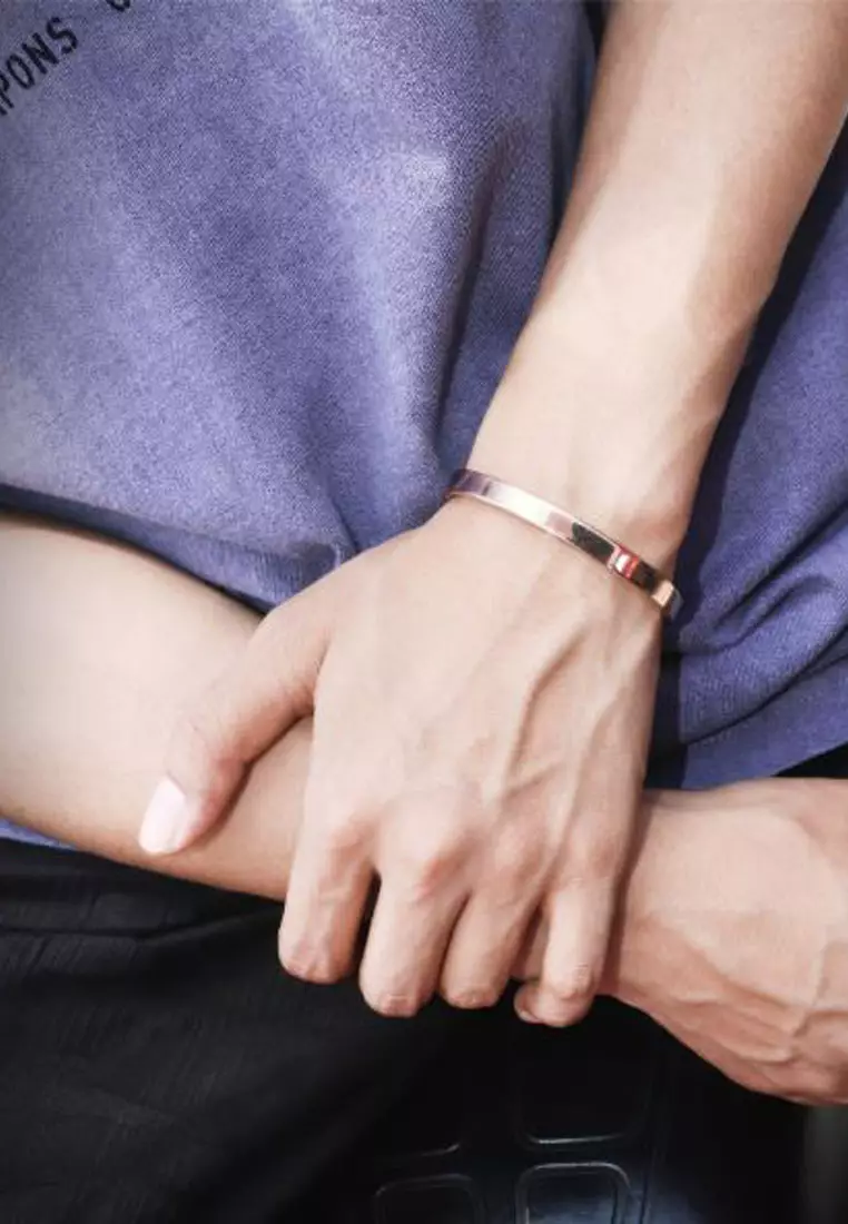 經典款鈦鋼手鐲（玫瑰金）