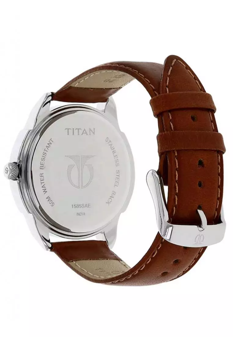 Buy Titan Titan Leather Quartz watch for Men TTN1585SL07 2024