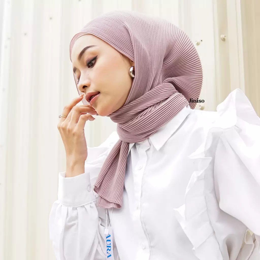 AURA Active Hijab Pashmina Plisket Shawl