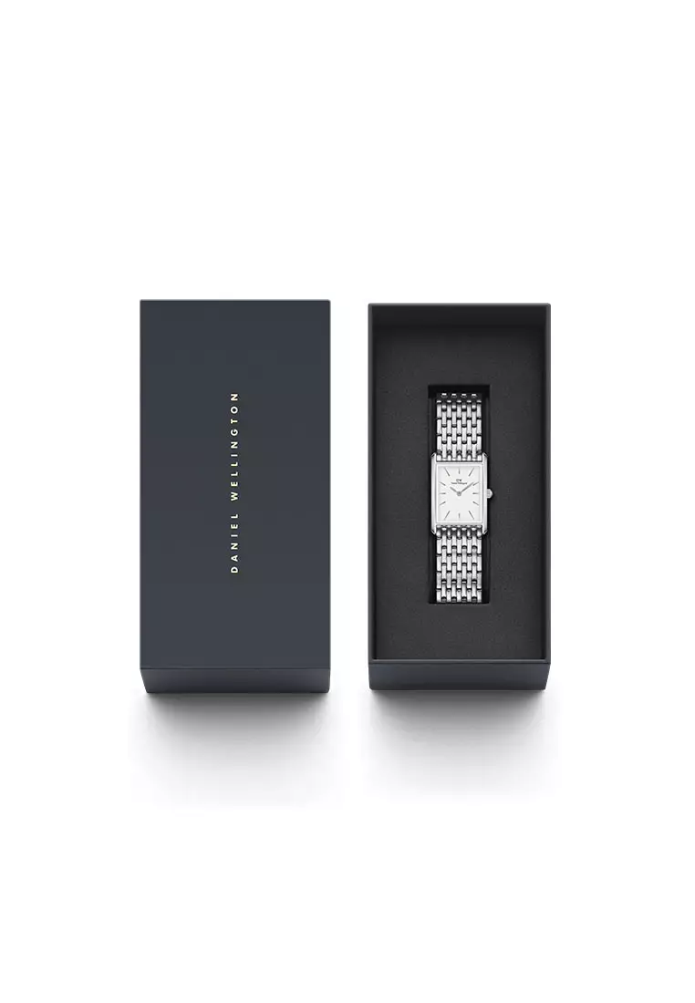 Bound 32x22mm 9-link Silver - White Dial - Fashion Watch for women - Stainless Steel Strap Watch - Female Watch - DW Official - Authentic