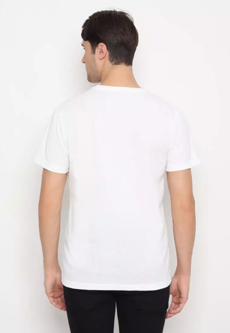 MATSUDA Kaos Polos 24S Texture Honeycomb T Shirt Saku Zipper Koka