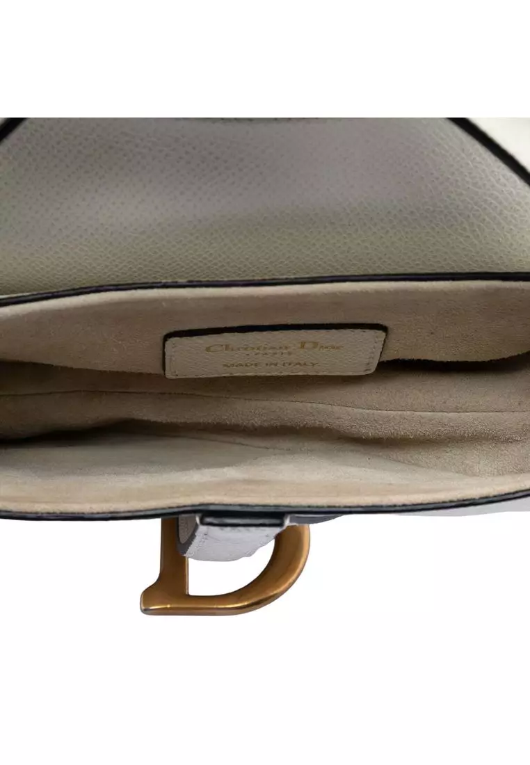 Pre-Loved Dior Mini Grained Calfskin Saddle Bag