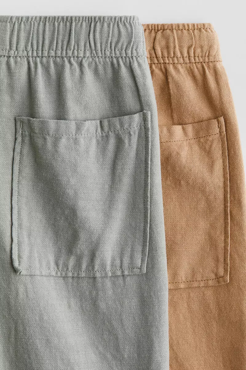 2-pack cotton drawstring trousers