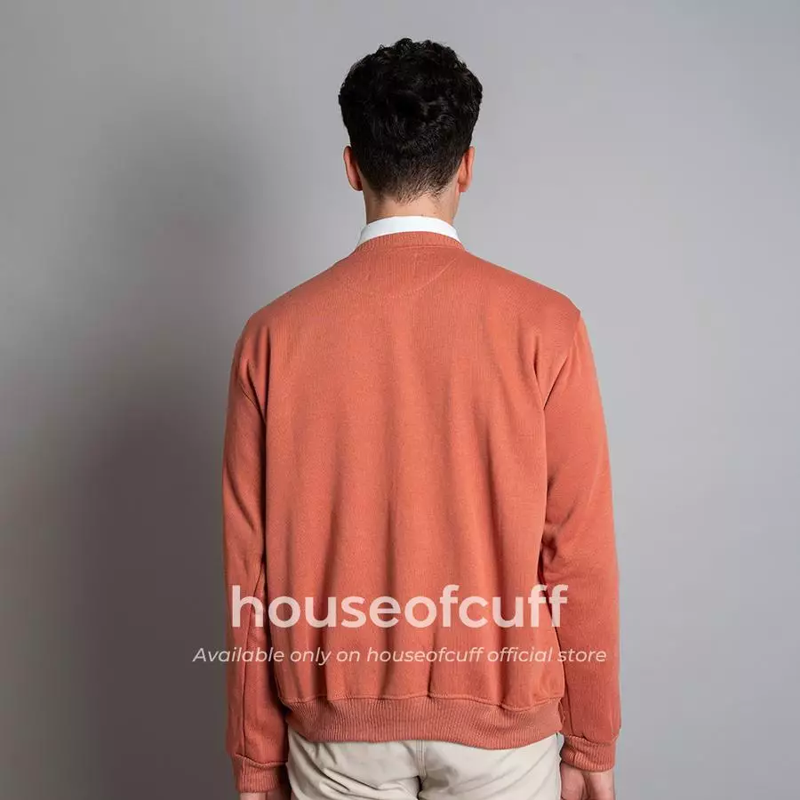 Houseofcuff sweater crewneck basic outer salmon