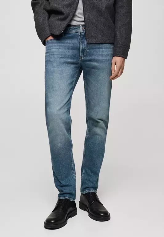 Jan Slim-Fit Faded Medium-Wash Jeans