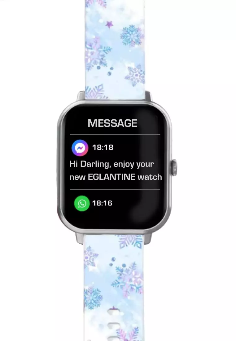 FROST Special Edition Smart Watch - IOS/Android Silver SmartWatch with 2 Rubber Straps (Grey/FROST) + 5s PRO Mini Earphone Purple