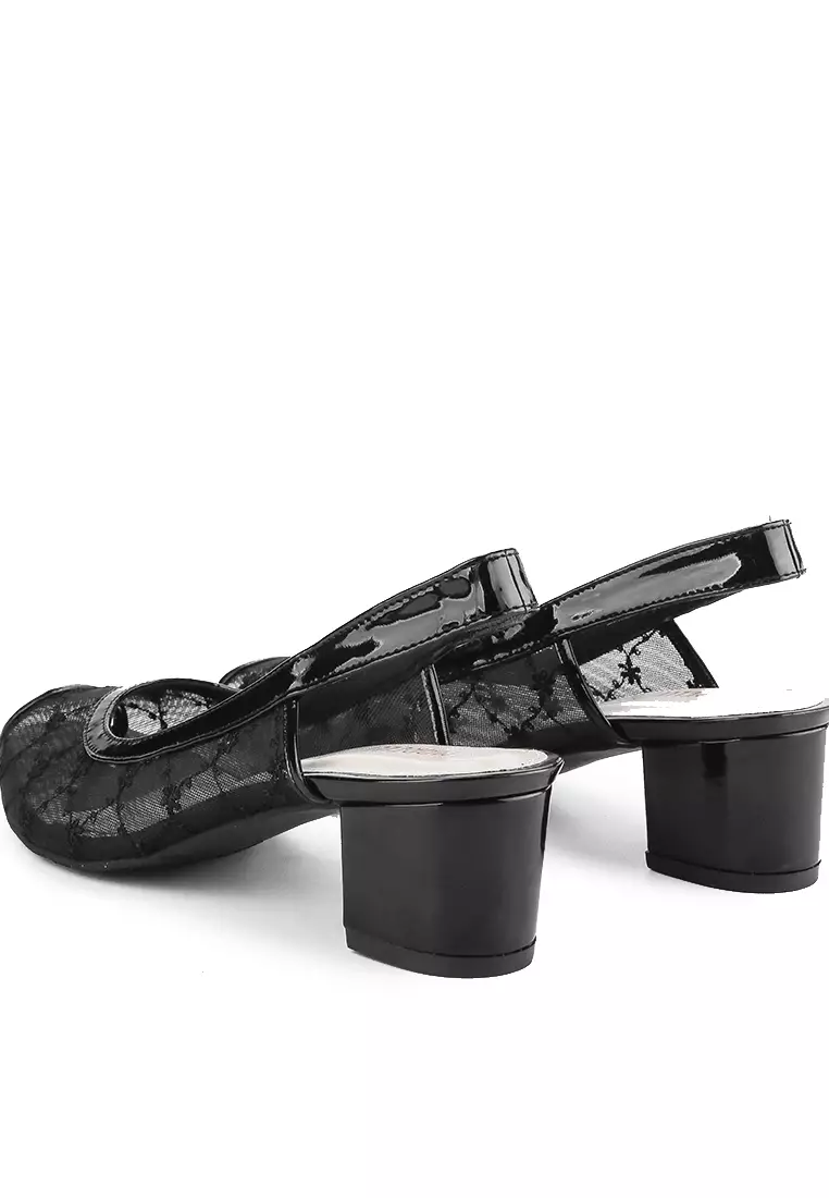 Sena Sepatu Sandal Mesh Wanita Hak 5 cm