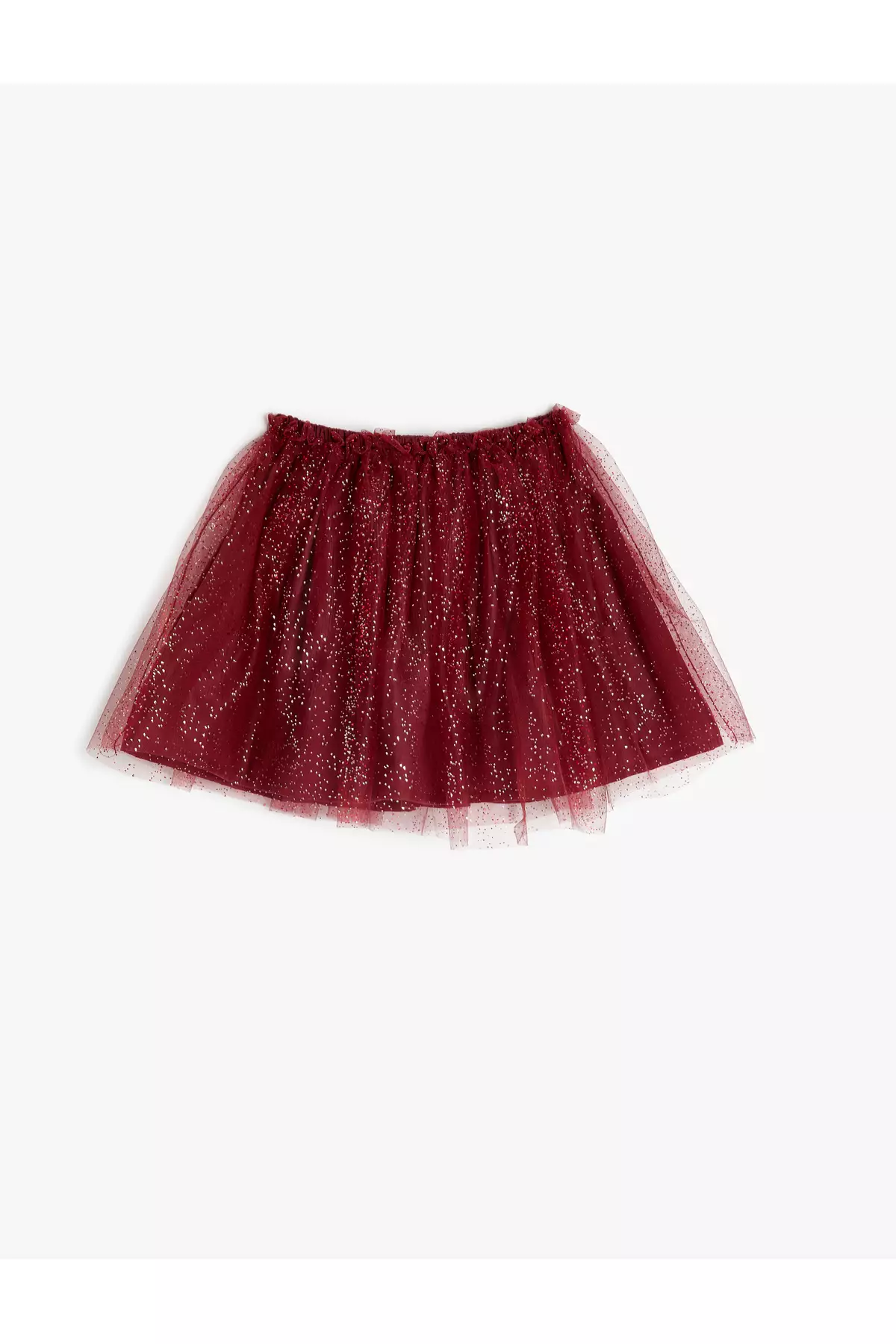 Elastic Waist Tulle Glitter Detailed Tutu Skirt