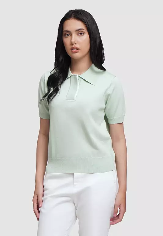 Polo with Tipping on Placket