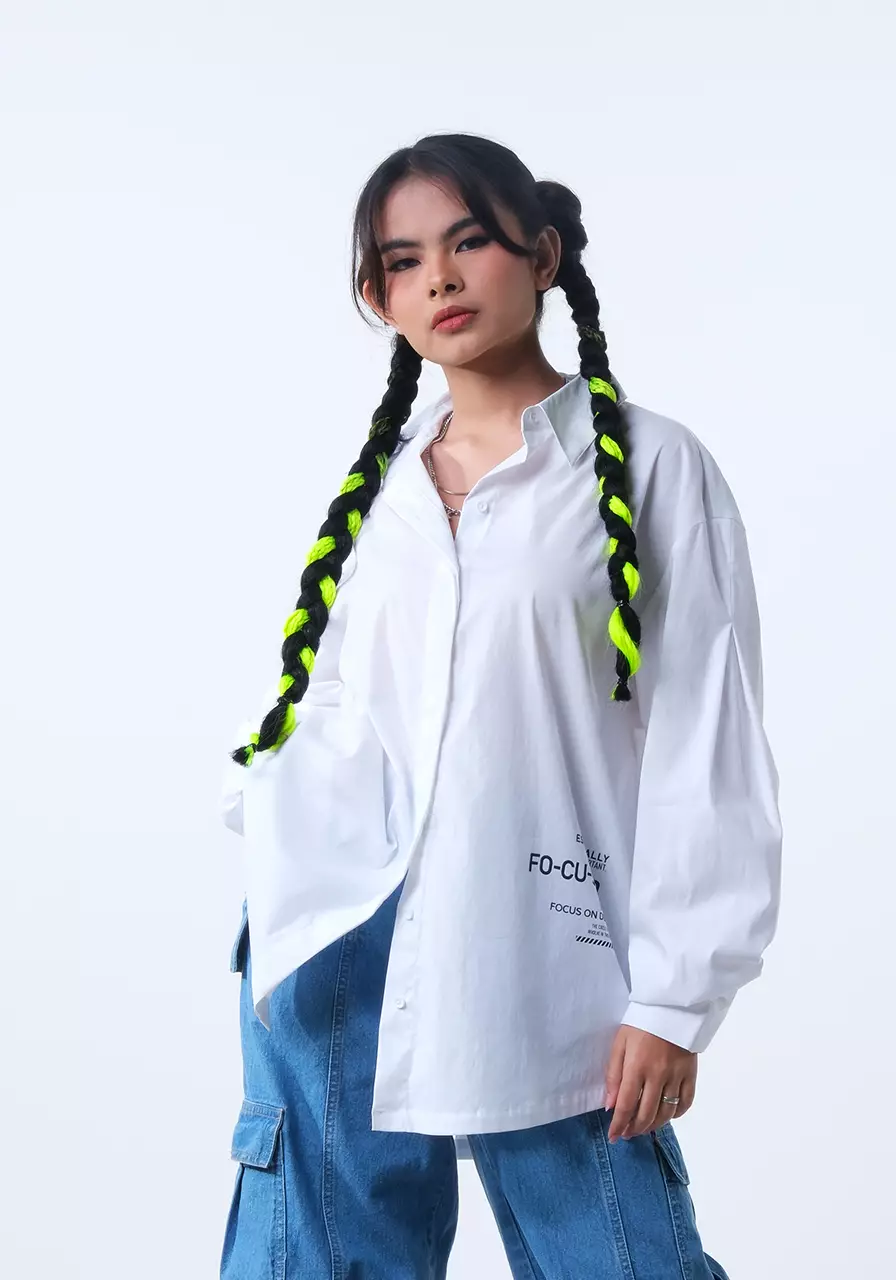 Kemeja Wanita Oversize Fara Offwhite