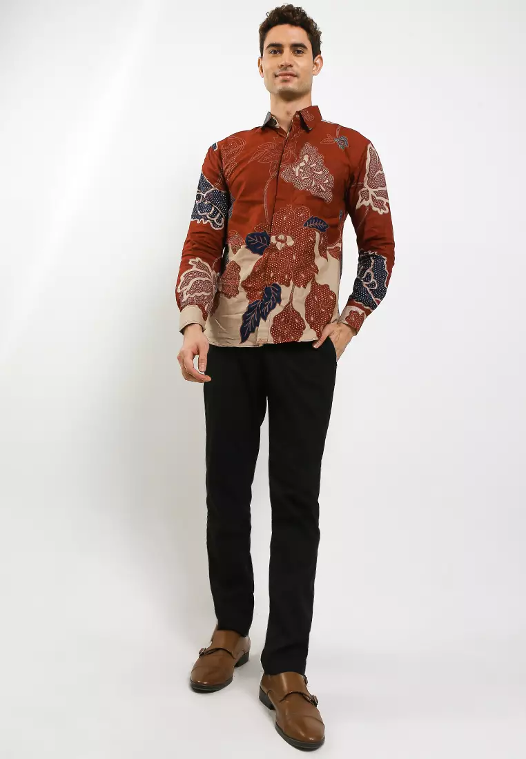 Pradipta Kemeja Batik Exclusive Premium Pria Casual Modern Lengan Panjang