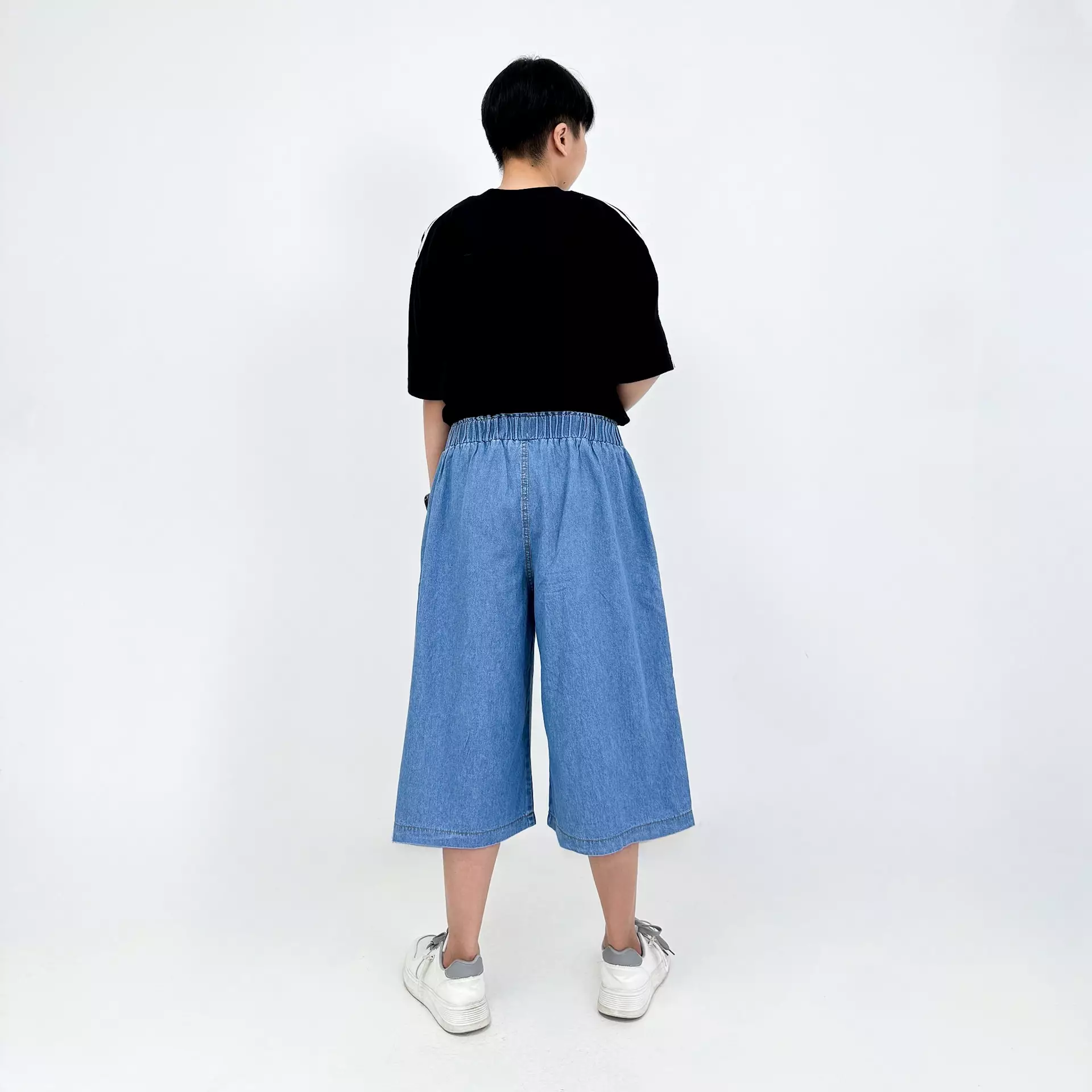 Crop Jeans Sania [LIGHT BLUE] Celana Pendek Kulot Wanita 7/9