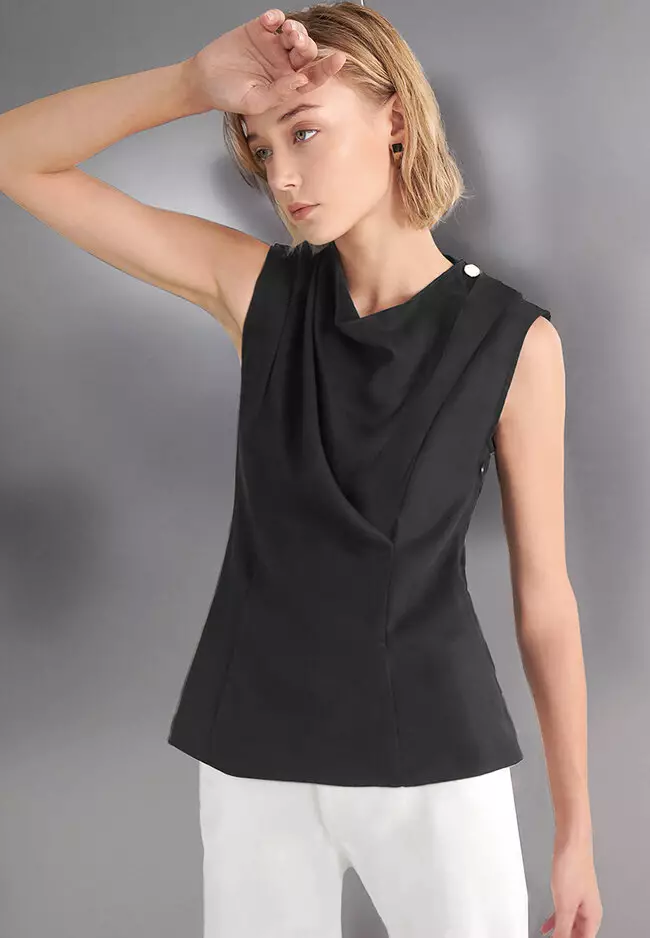 Button Detail Sleeveless Top