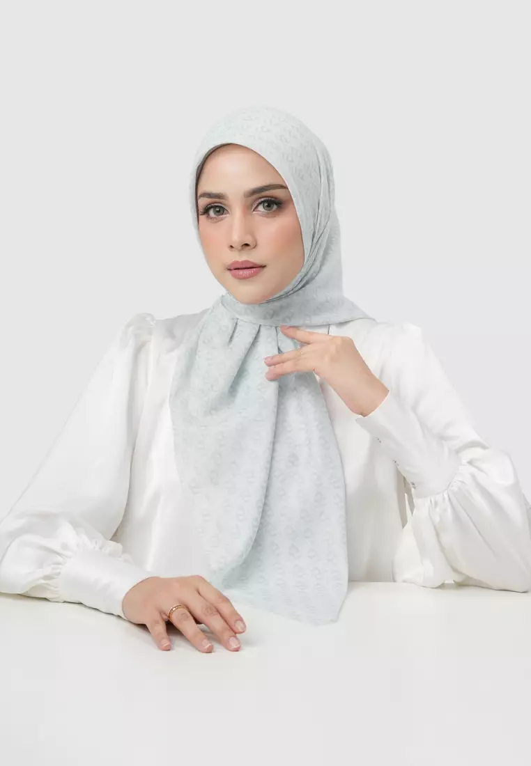 Interlock Voile Square - Cloud