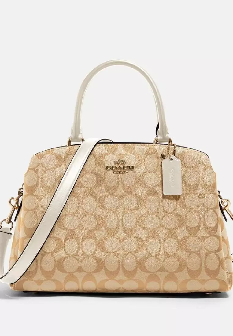 Coach Lillie Carryall In Signature Canvas Light Khaki Chalk