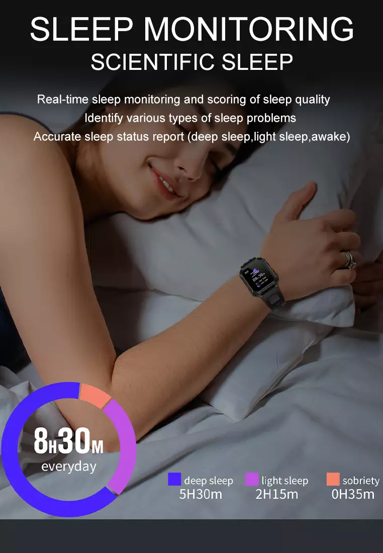 SmartWatch T8 Pro Layar Terang 2.01'' 320*385 TFT Anti Air IP67 Mode Multi-Olahraga black