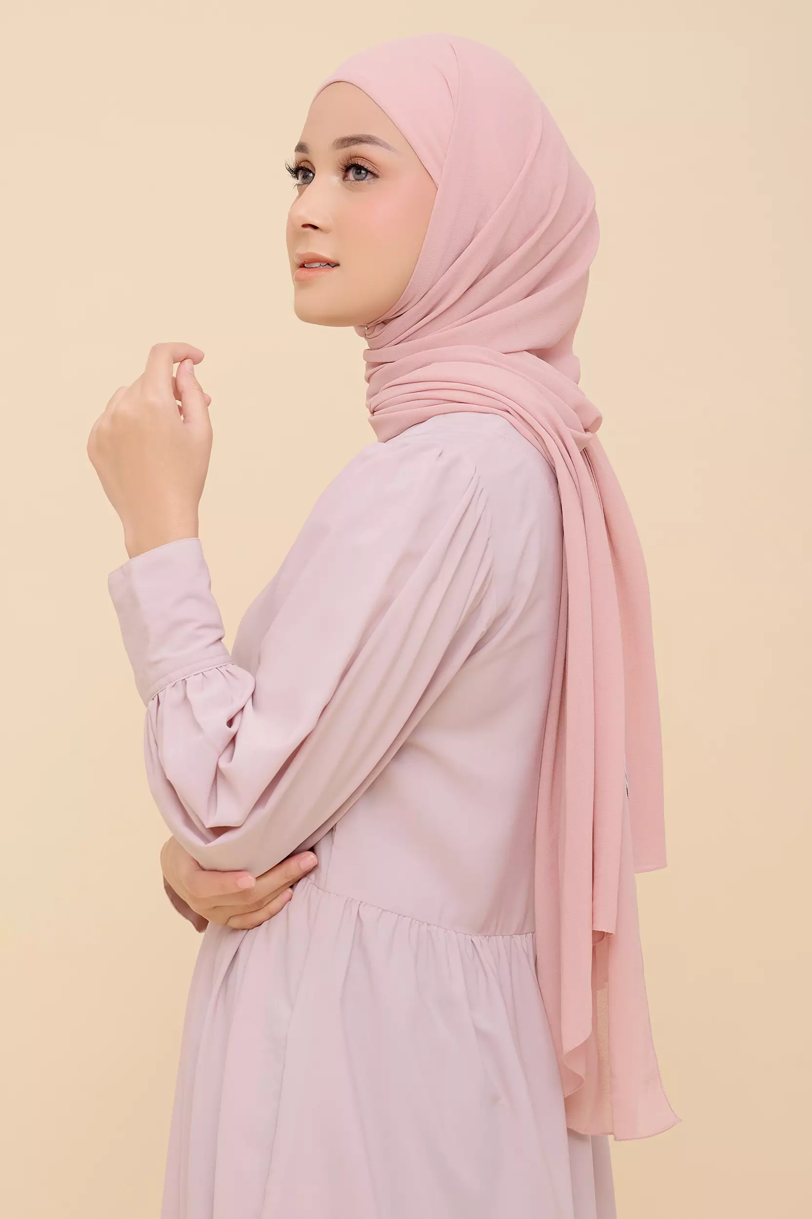 ZM Zaskia Mecca - Klavi Earth Tone Satin Pashmina
