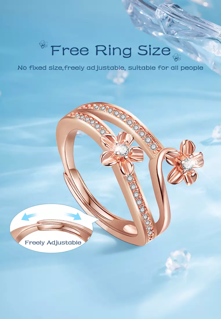 Cincin Wanita Titanium Berlian Perhiasan Fashion Korea Original Cincin Cewek Rings Kotak Indah
