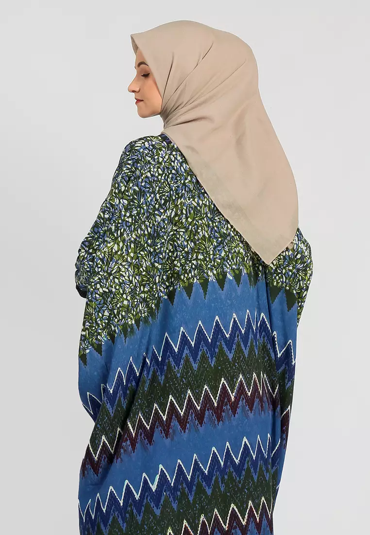 Kaftan Batik Tulis Zigzag Green