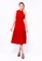 nicole red nicole Modern Mandarin Collar Maxi Dress with Unique Pleated Design On Waist 5DE0EAAAD8A660GS_4
