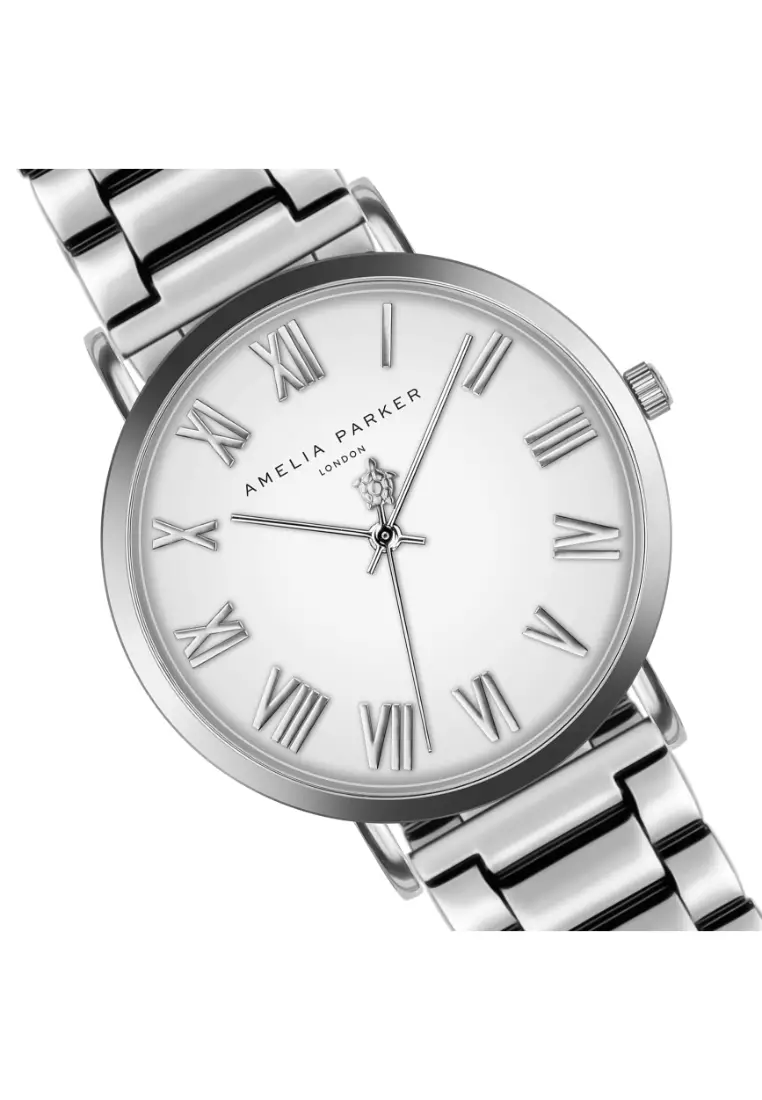 Elegant Amelia Parker Women's Watch with Stainless Steel Watch Bracelet