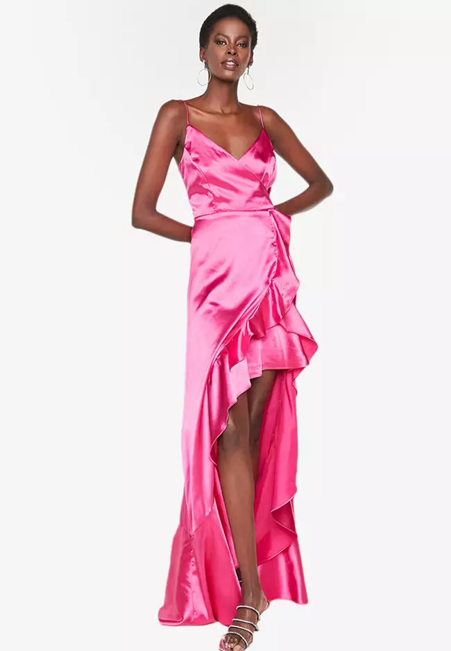 Trendyol Ruffle Evening Dress 2024 Buy Trendyol Online ZALORA
