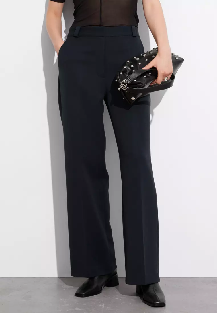 Wide Press-Crease Trousers