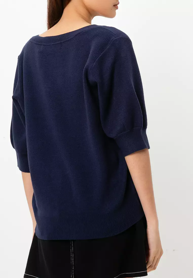 Gold V-Neck Pullover