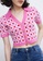 URBAN REVIVO pink Floral Print Knit Crop Cardigan 3030FAA6A5937BGS_3