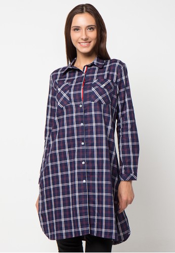 2 Pocket Checked Blouse