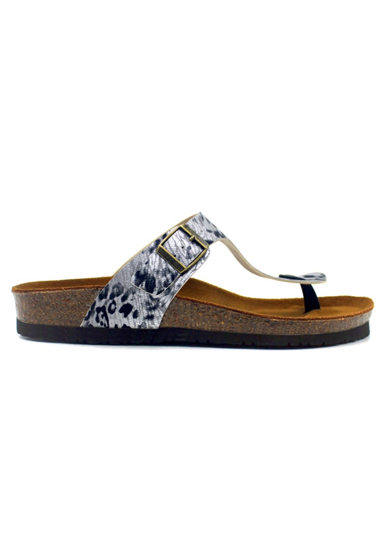 Rome - Leopard Silver Sandals & Flip Flops