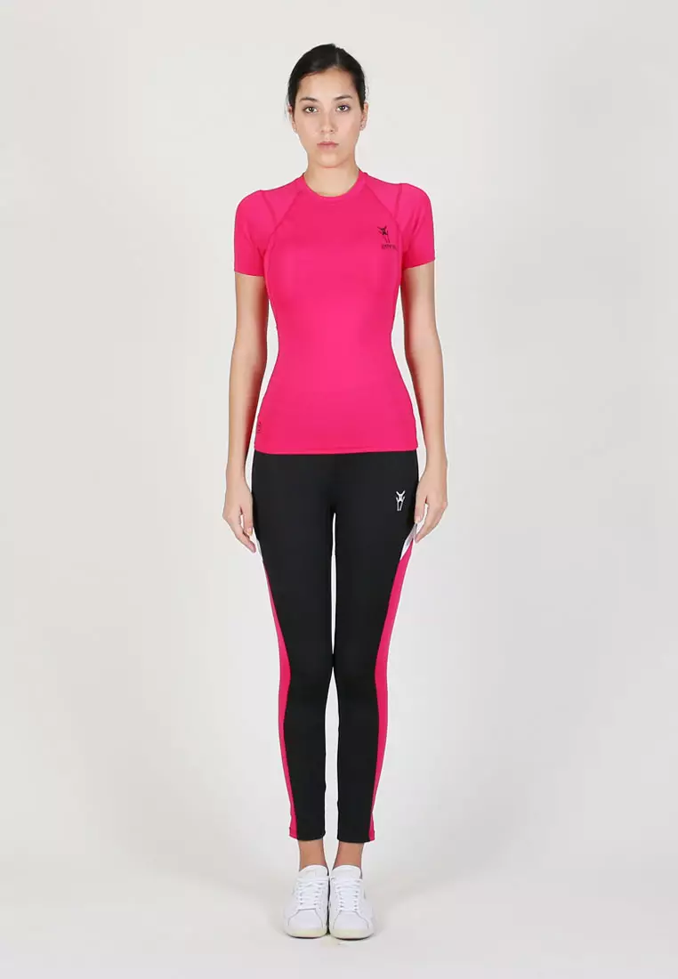 Women Maxforce Agile Compression Short Sleeve Top (Pink)