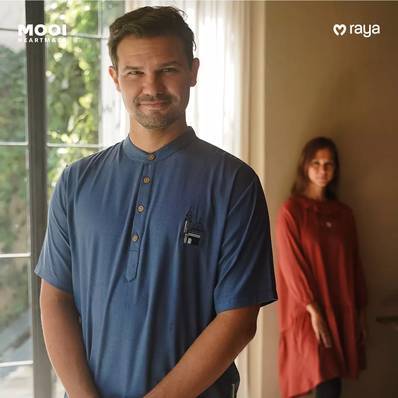 Mooi Atasan Pria Kemeja Pria Raya Collection Karim Koko - White