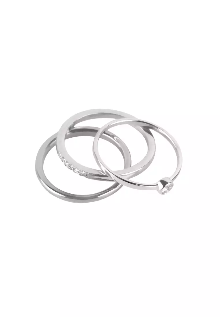 Solo Diamond Ring 14k White Gold