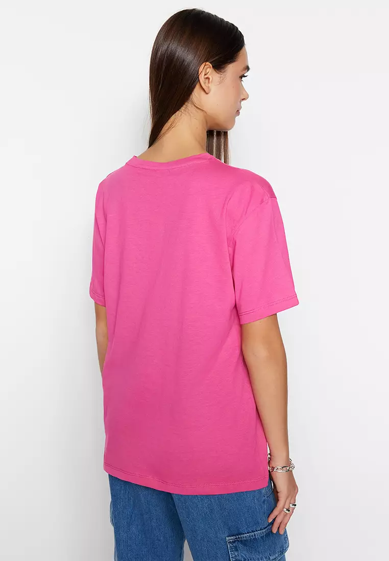 Crew Neck Boyfriend Knitted T-Shirt