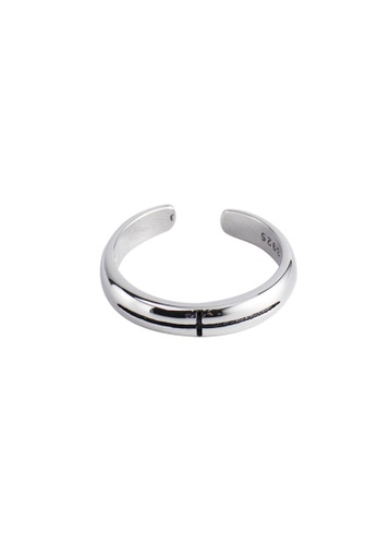 A-Excellence silver Premium S925 Sliver Geometric Ring ED057AC10602ECGS_1
