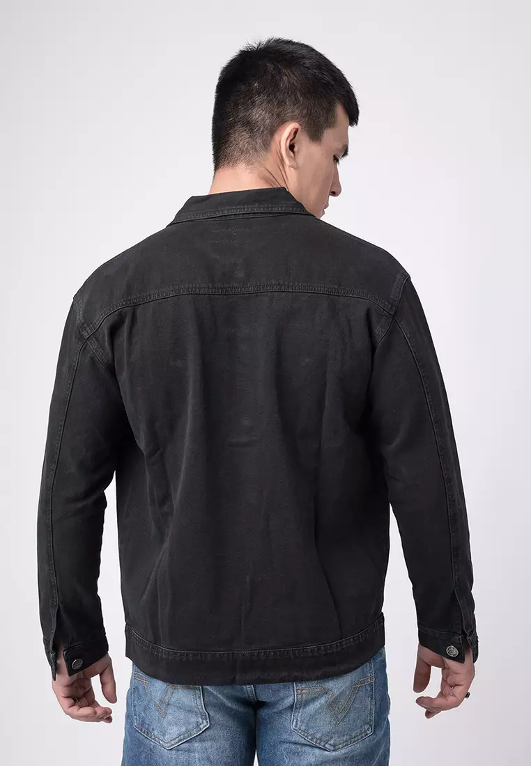 Jacket Jeans Solid Black Premium