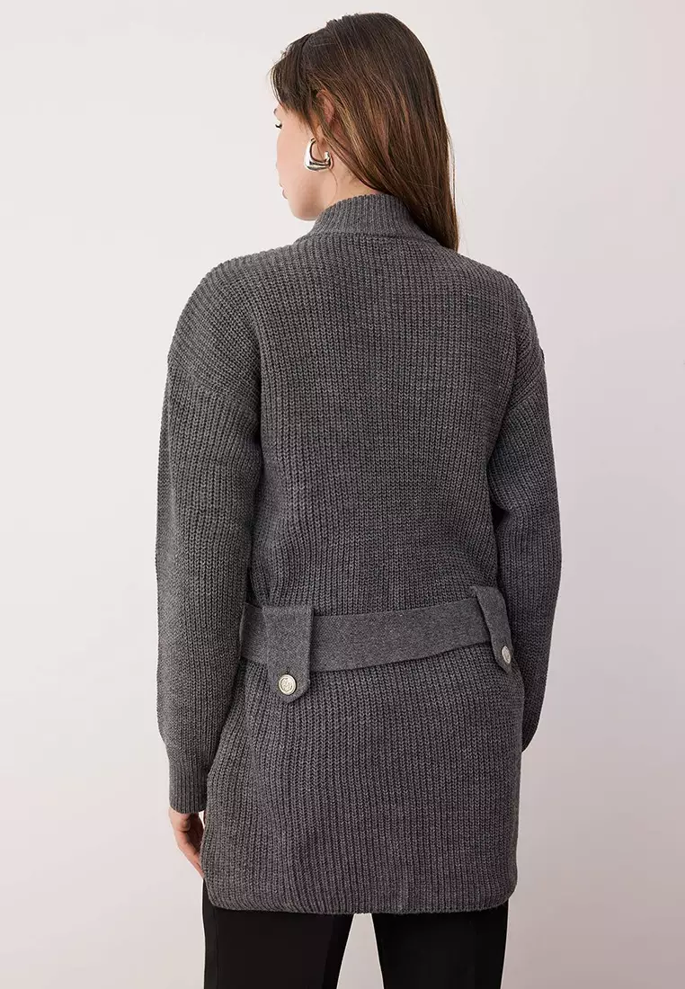 Zippered Knitwear Jacket Cardigan