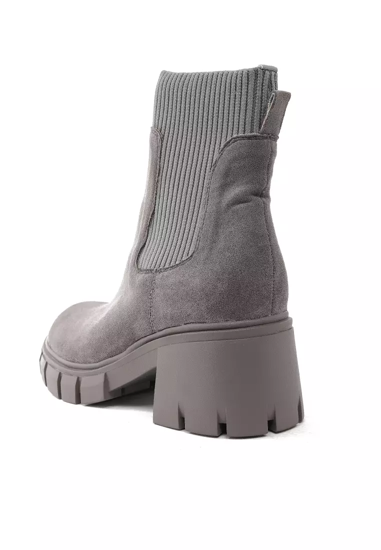 Knitted Stitched Suede Chelsea Boots WTY2030-12
