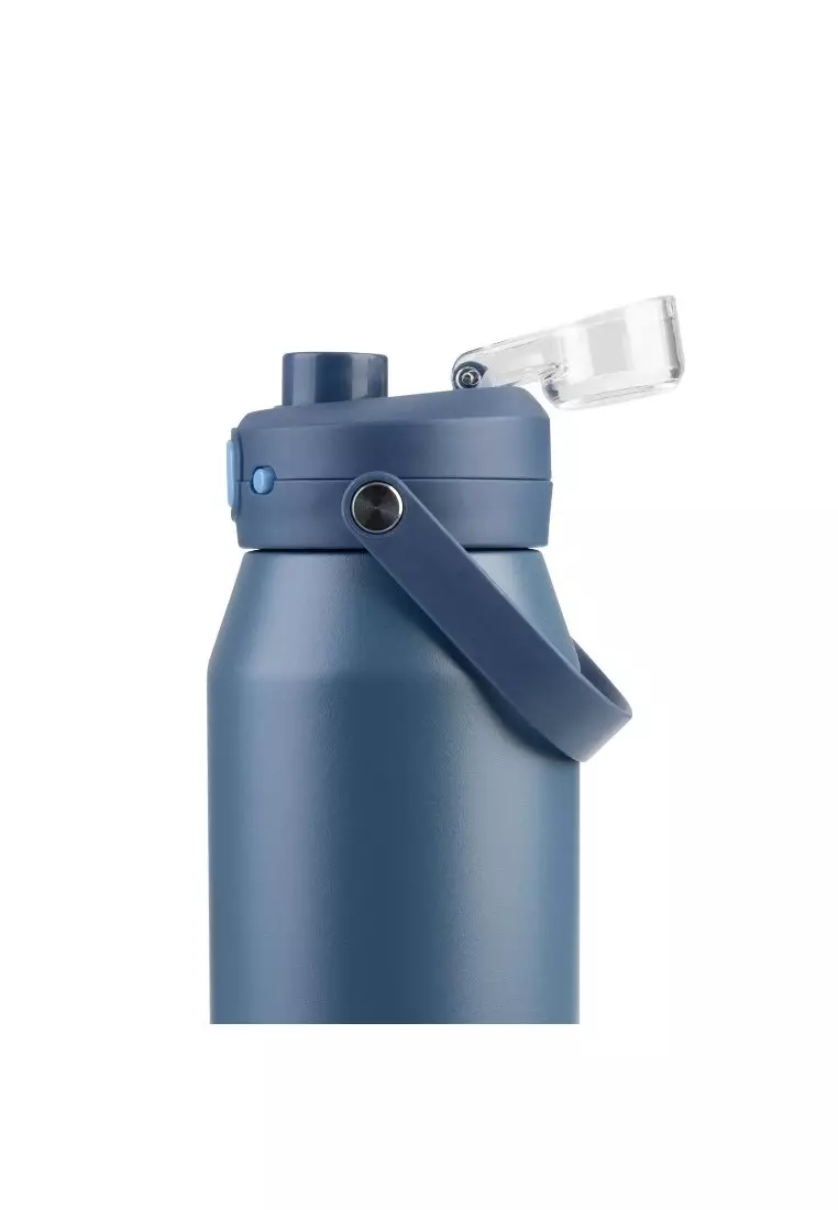 Oasis Ceramic Stainless Steel Triple Wall Capri Quick Release Drink Bottle 1L - Indigo