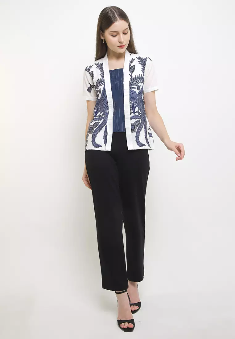 Blouse Atasan Wanita Batik Kerja Furing Lining Dedania
