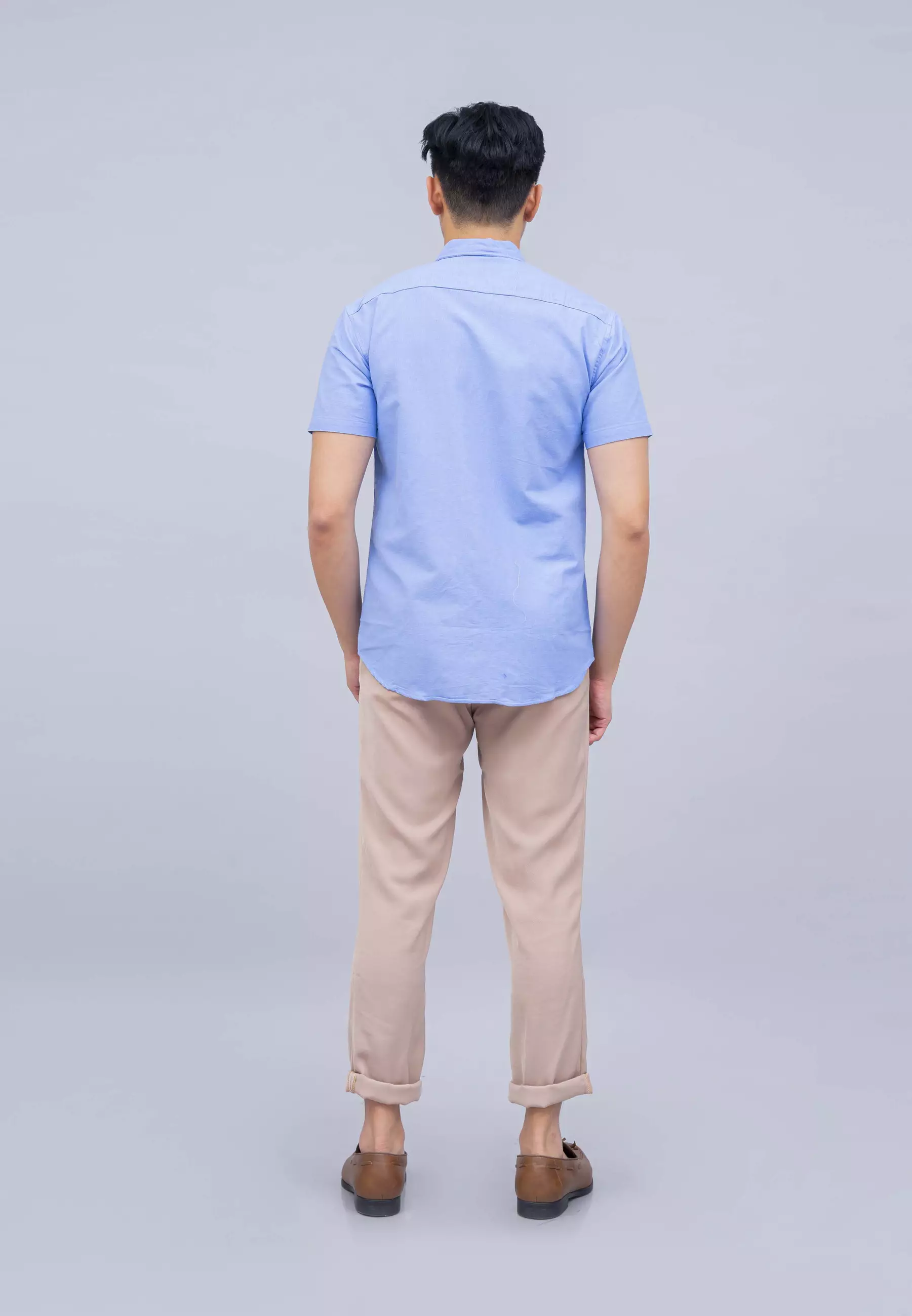 Houseofcuff Kemeja Pria Lengan Pendek Slim Fit Biru Langit