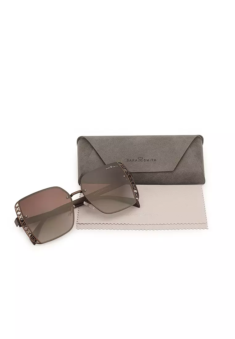 Unisex Polarized Oversized Sunglasses (Kacamata Hitam) - Cokelat