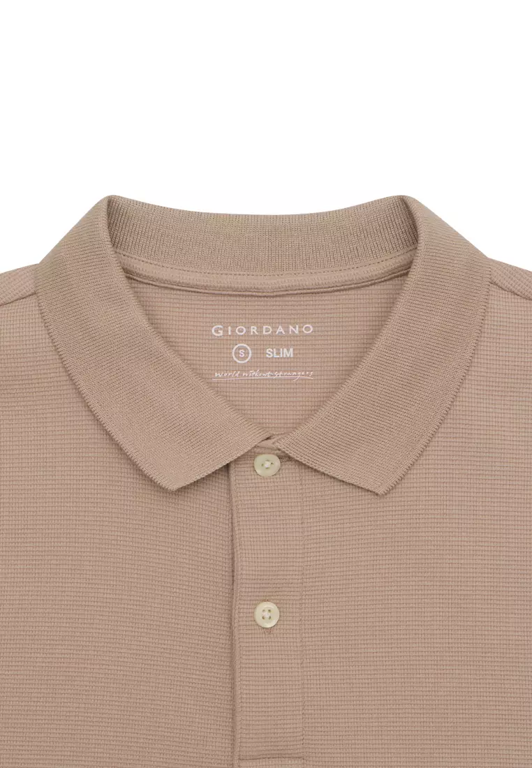 Men's Stretch Waffle Polo