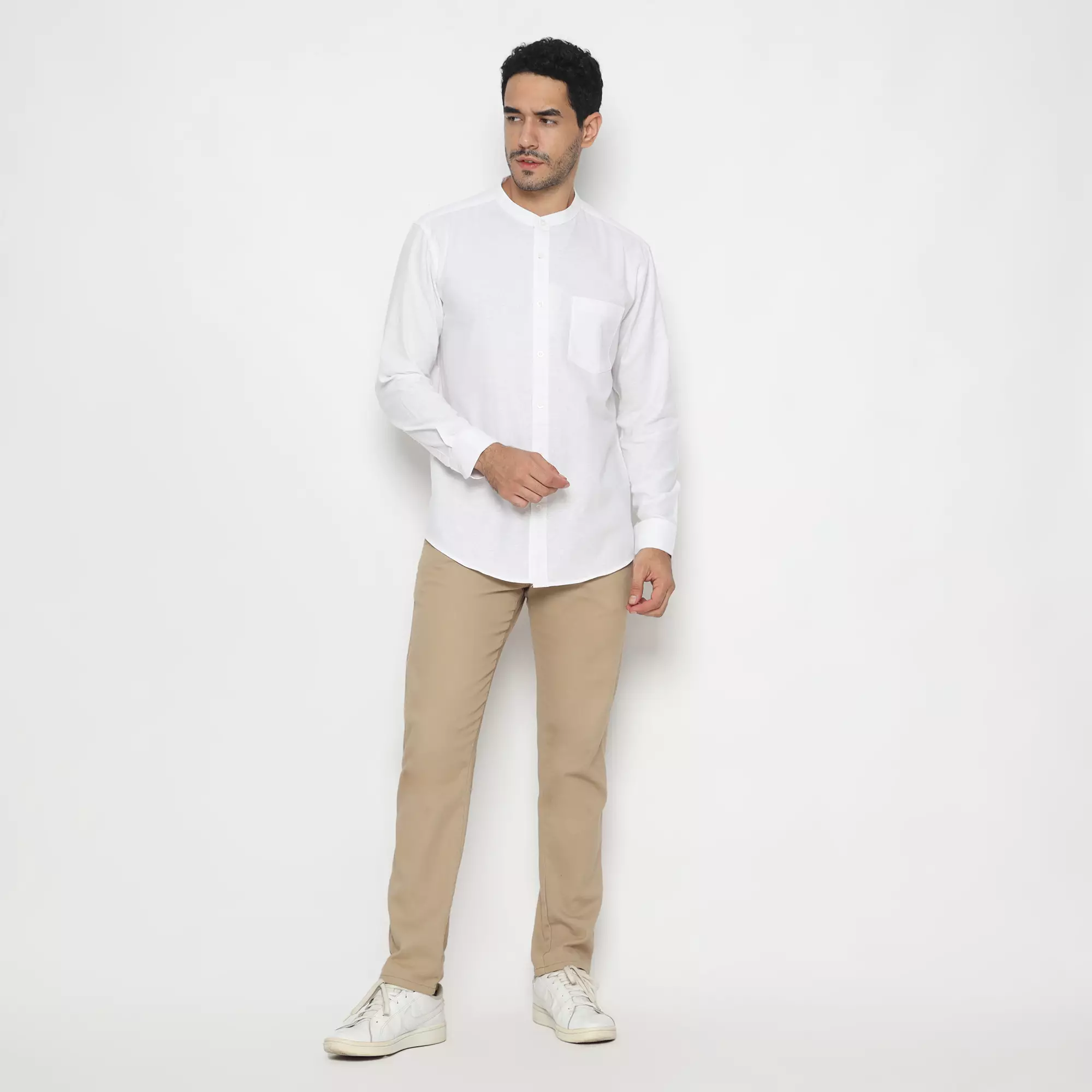 Platini Kemeja Pria Koko Shanghai Lengan Panjang Katun Oxford 22042