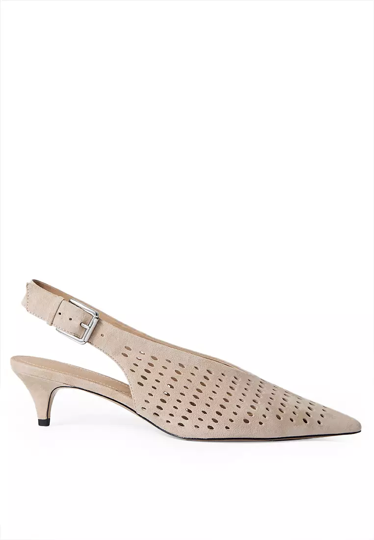 Discount on & Other Stories  shoes - SKU: Leather Slingback Kitten Heels