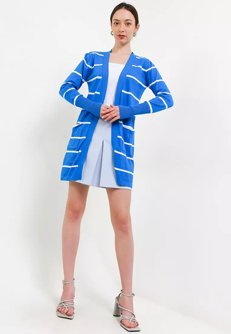 Stripe Long Cardigan