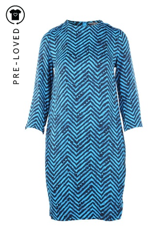 Buy By Malene Birger Pre Loved By Malene Birger Blue Chevron Print Dress 2020 Online Zalora Singapore