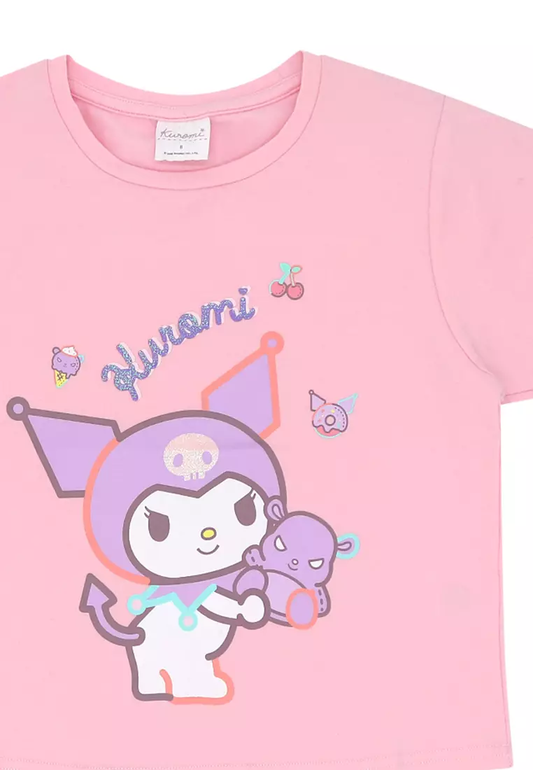 Girls Licensed Graphic Oversize T-Shirt "Kuromi Bear"